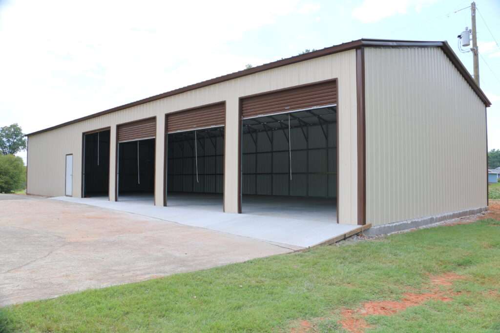 30’x81’x12’ All Vertical Metal Garage - Prestige Steel Structures