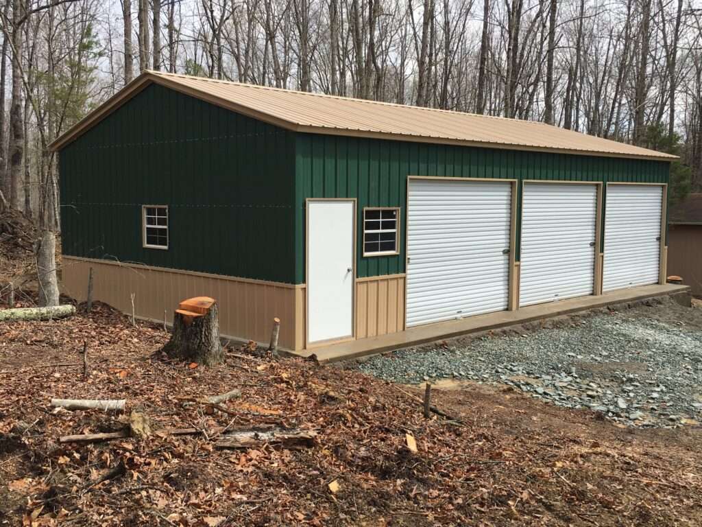 24’x40’x10’ All Vertical Fully Enclosed Metal Garage - Prestige Steel ...