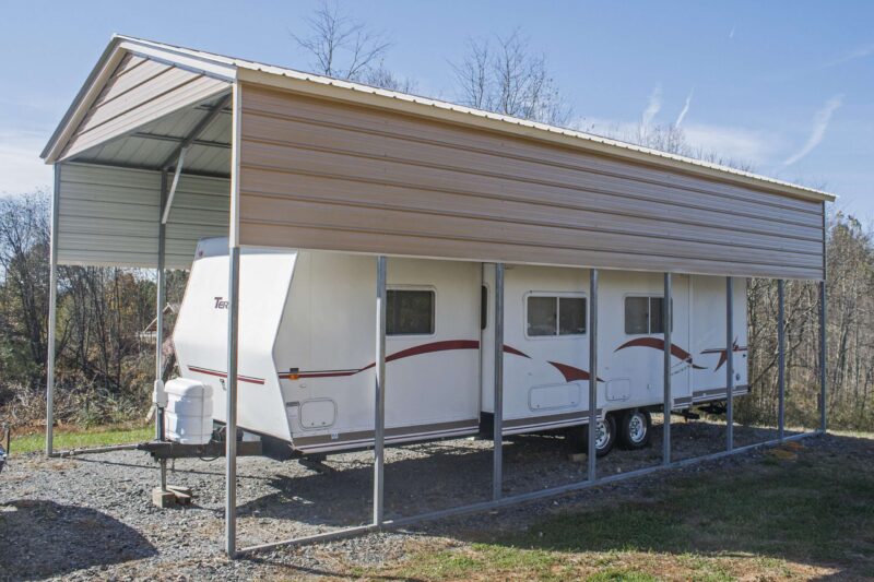 Vertical Roof Style Carport with One Panel Per Side scaled