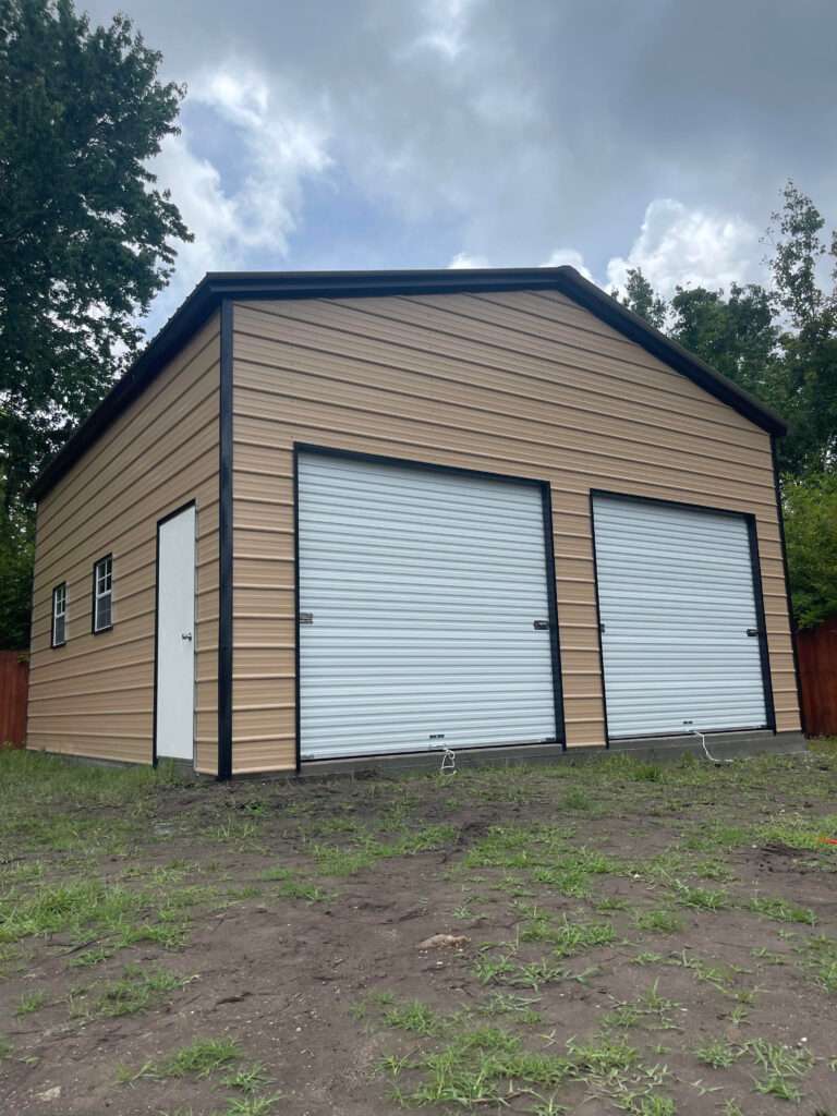 26x25x12-Enclosed-Metal-Garage