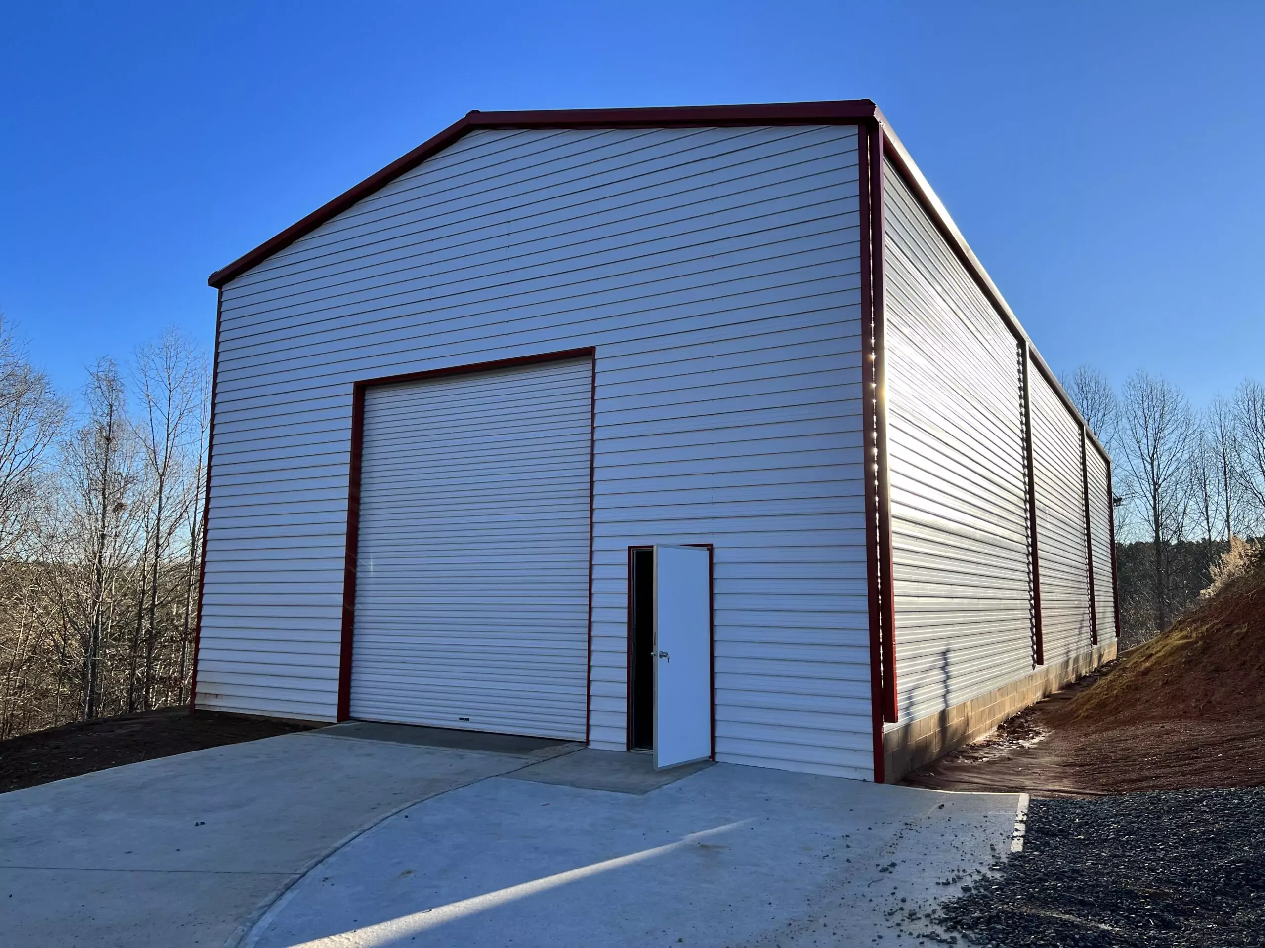 An image of enclosed metal building