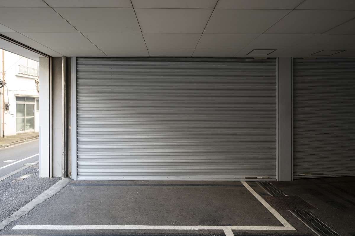 A simple metal garage 