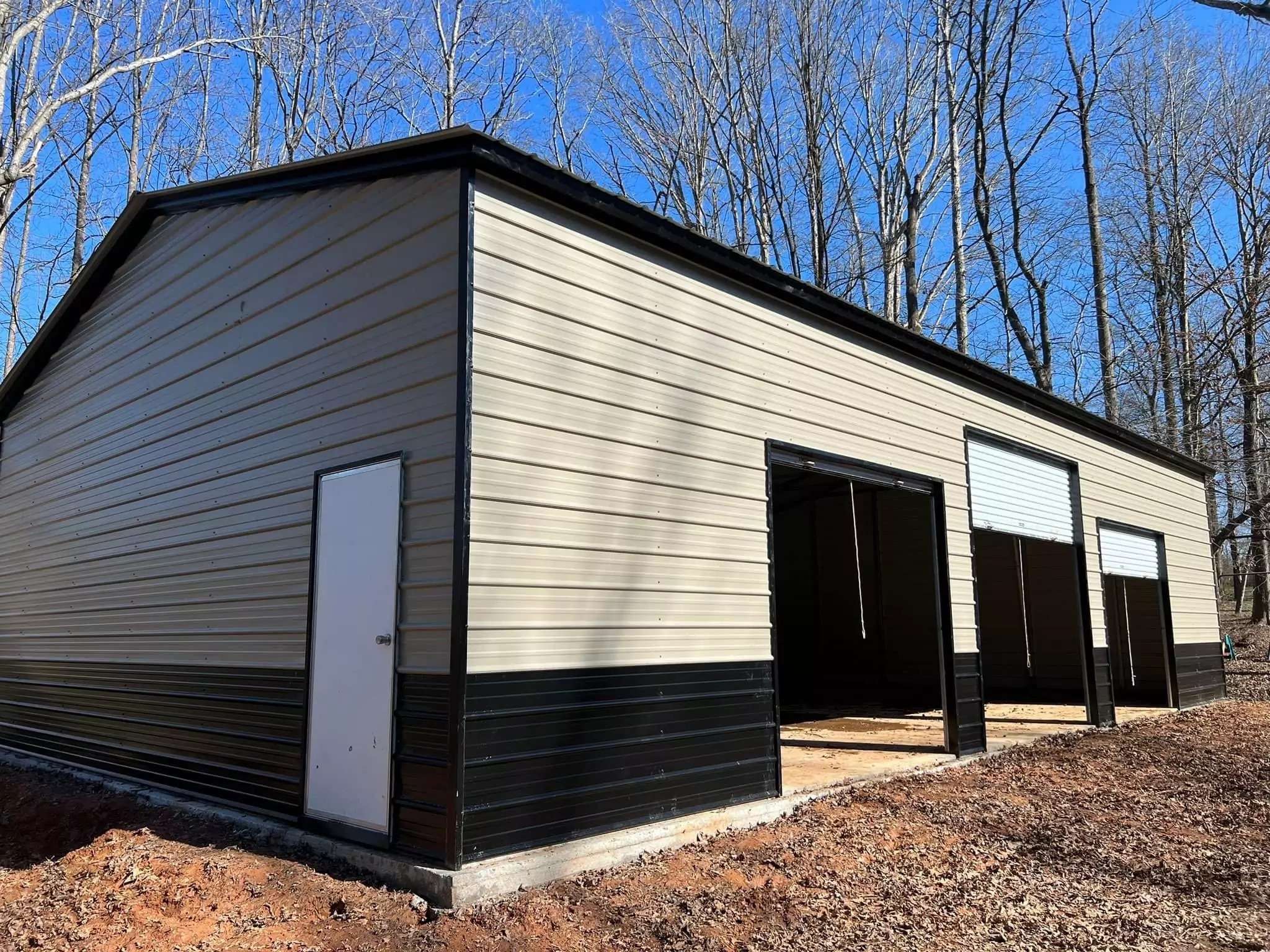 Fully Enclosed Metal Garage