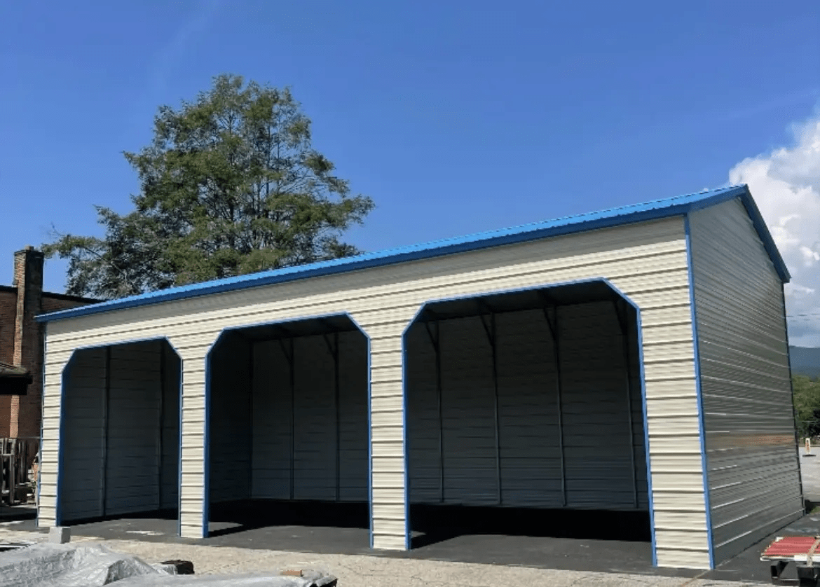 2.3 door metal garage