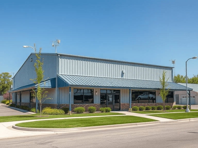 Commercial metal building that adds curb appeal