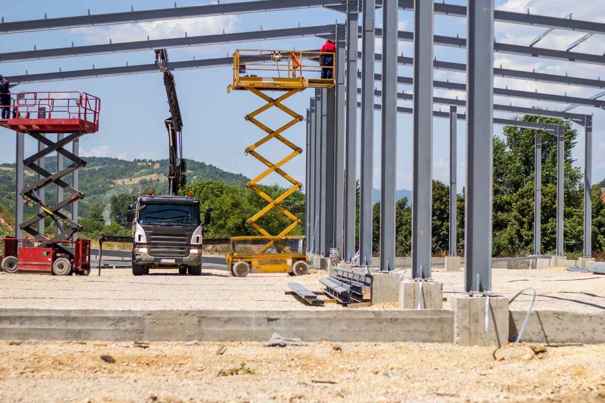 A metal building project